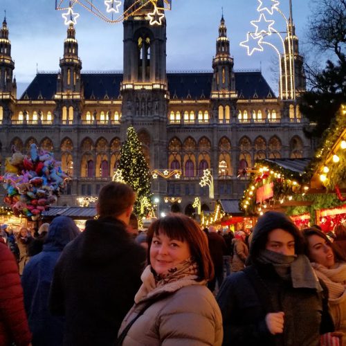 Tone Mjøberg på julemarked i Wien