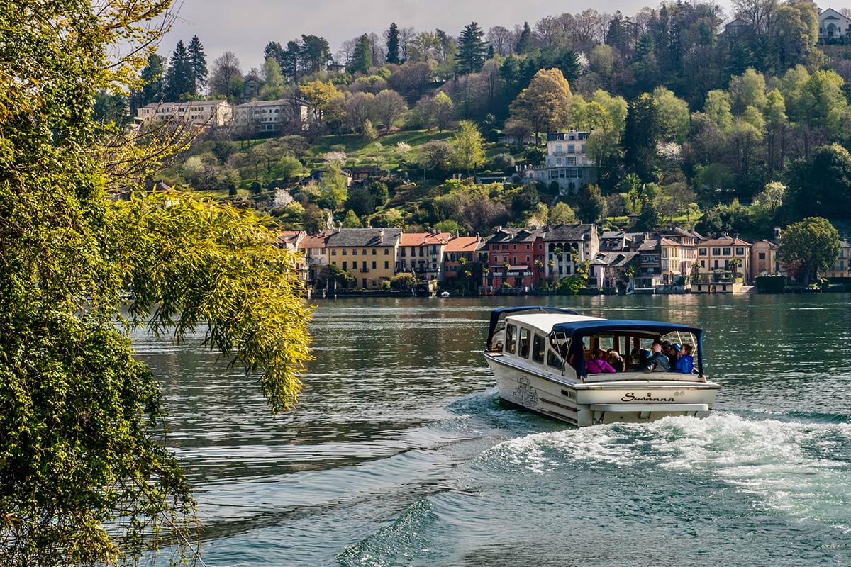 Båttur på Lago di Orta i Nord-Italia