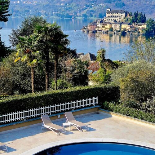 Utsikt fra vårt hotell i Orta i Piemonte