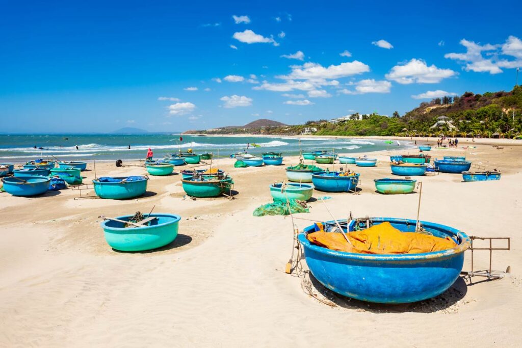 Mui Ne, fiskebåter, Vietnam