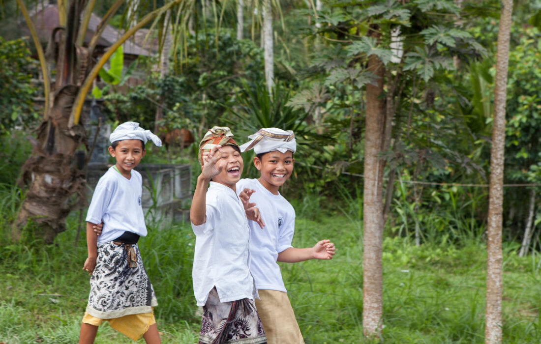 Smilende befolkning på Bali