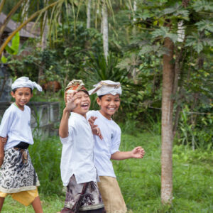 Smilende befolkning på Bali